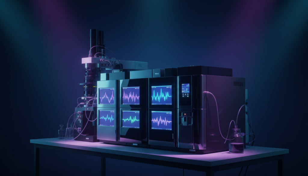 HPLC and mass spectrometry analytical instruments