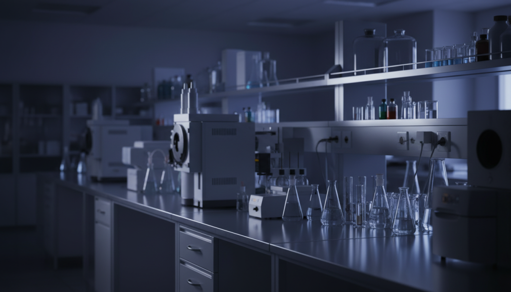 Modern research laboratory interior