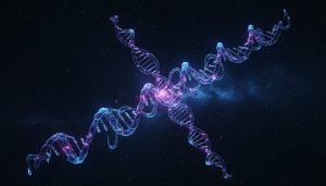 Abstract molecular structure visualization