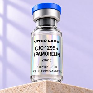 CJC-1295 (No DAC) + Ipamorelin 20mg research compound vial